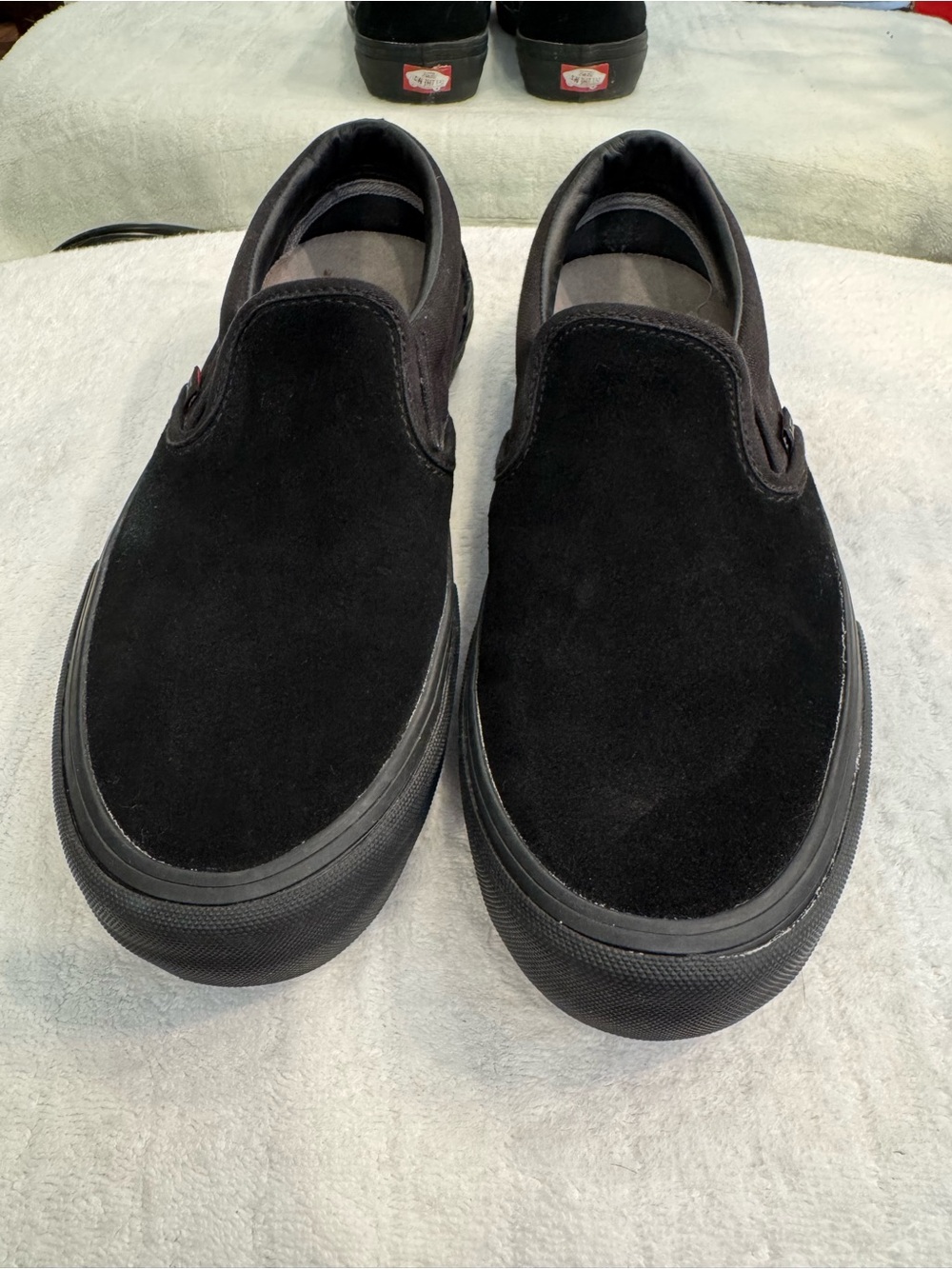 Vans Black Suede Slip-On Loafers